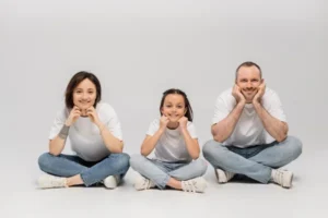 Fun Family Dressed the Same